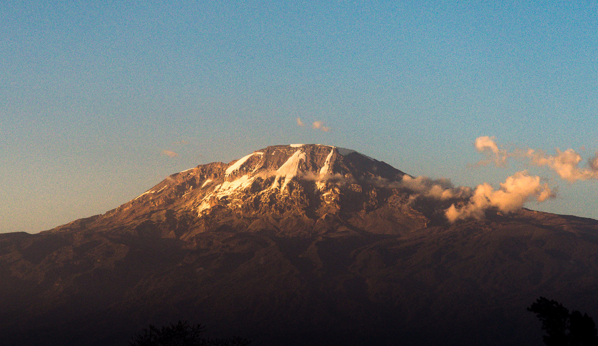 Kilimanjaro from the hotel\'s balcony. Photo: <a href=\"http://charlesaudet.com/\">Charles Audet</a>