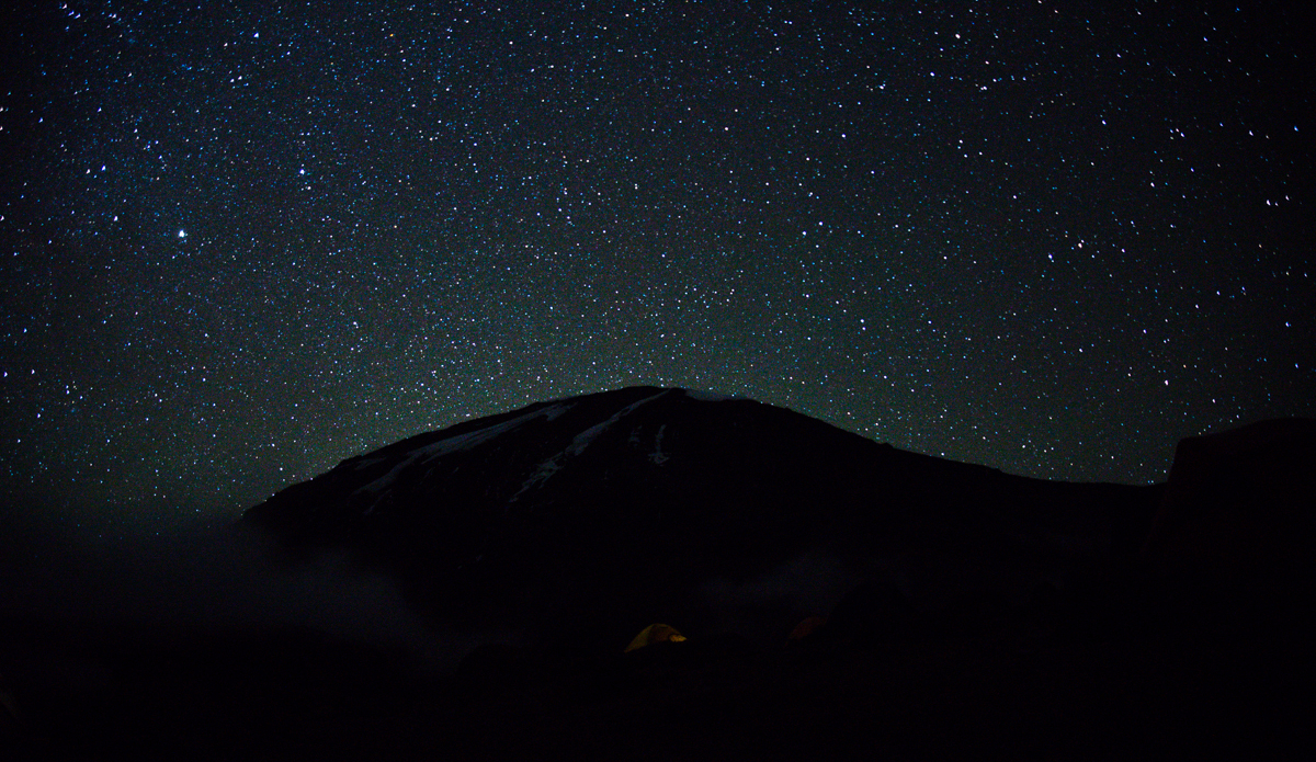 Stars above our objective. Photo: <a href=\"http://charlesaudet.com/\">Charles Audet</a>