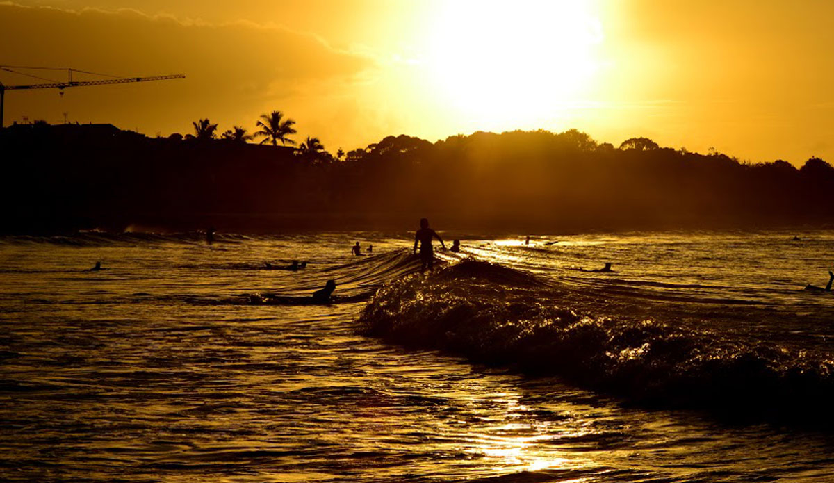 The perks of summer in Noosa. Summer swells, extended daylight and beautiful sunsets. Photo: <a href=\"http://instagram.com/alexbenaud\">Alex Benaud