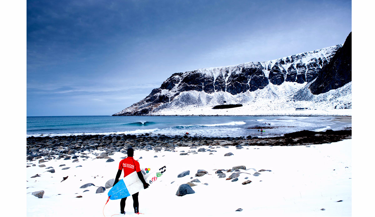 Lofoten Islands for the Nixon Surf Challenge in 2011. Photo: <a href=\"https://instagram.com/alexlaurelphotographie\">Alex Laurel</a>