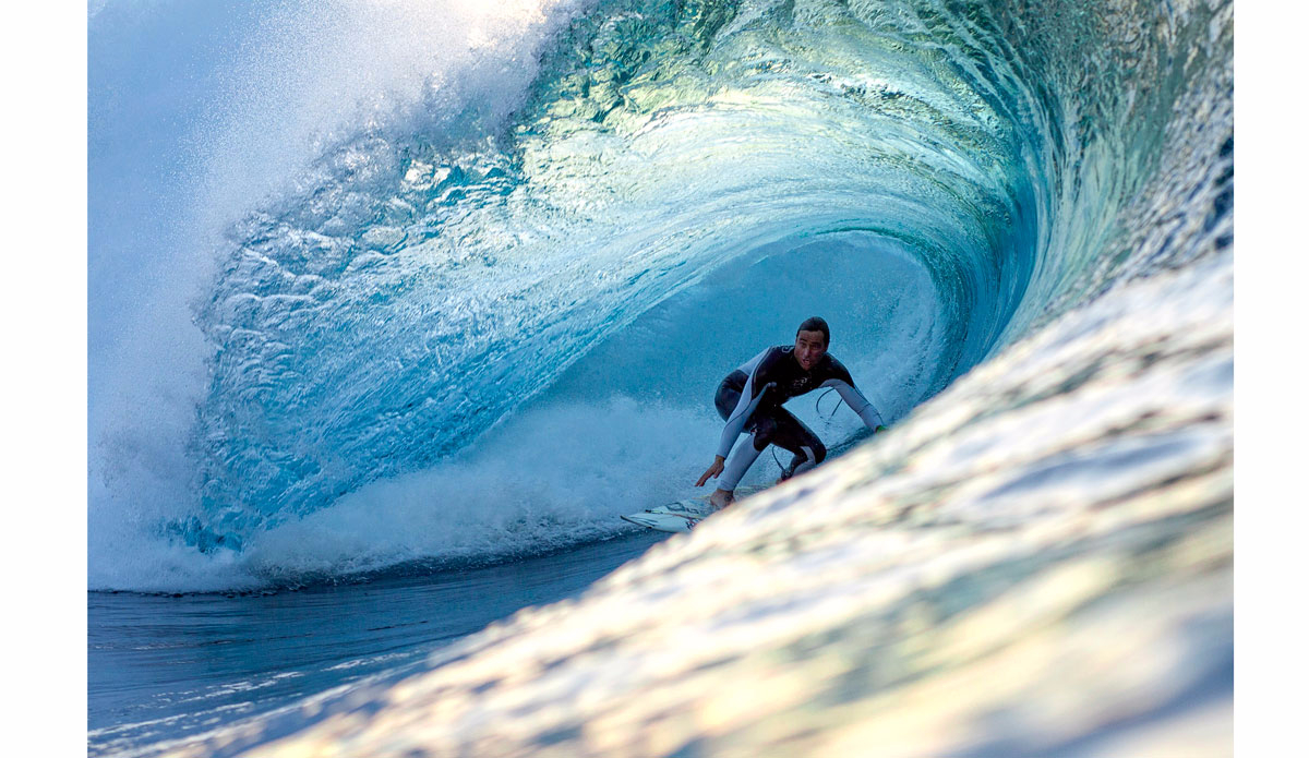 Eric Rebiere loves this wave “El Quemao” in Lanzarote. He decided to buy a small house just because of her. Some people buy houses for their wife, surfers buy houses to be close to their favorite wave. Photo: <a href=\"https://instagram.com/alexlaurelphotographie\">Alex Laurel</a>