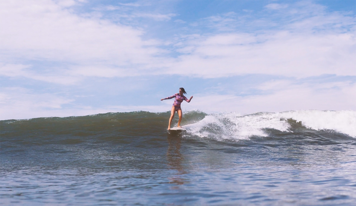 Kassia Meador has become synonymous with style and grace in modern longboarding. She’s also revolutionized design for women’s wetsuits through her brand Kassia+Surf.  Photo: Connor Guest