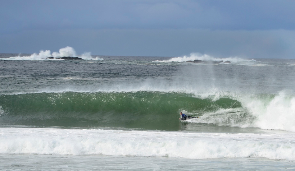 Adam Wilson, local legend and Irish National Bodyboard Champ, Portrush. Photo: <a href=\"www.andyhillphotography.com\">Andy Hill</a>