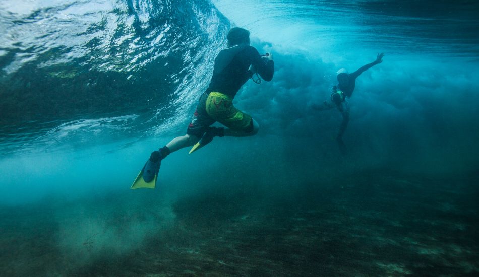 Photos of the photographer at Art Brewer\'s Puerto Rico surf photography workshop. Photo: Wilson Philippe