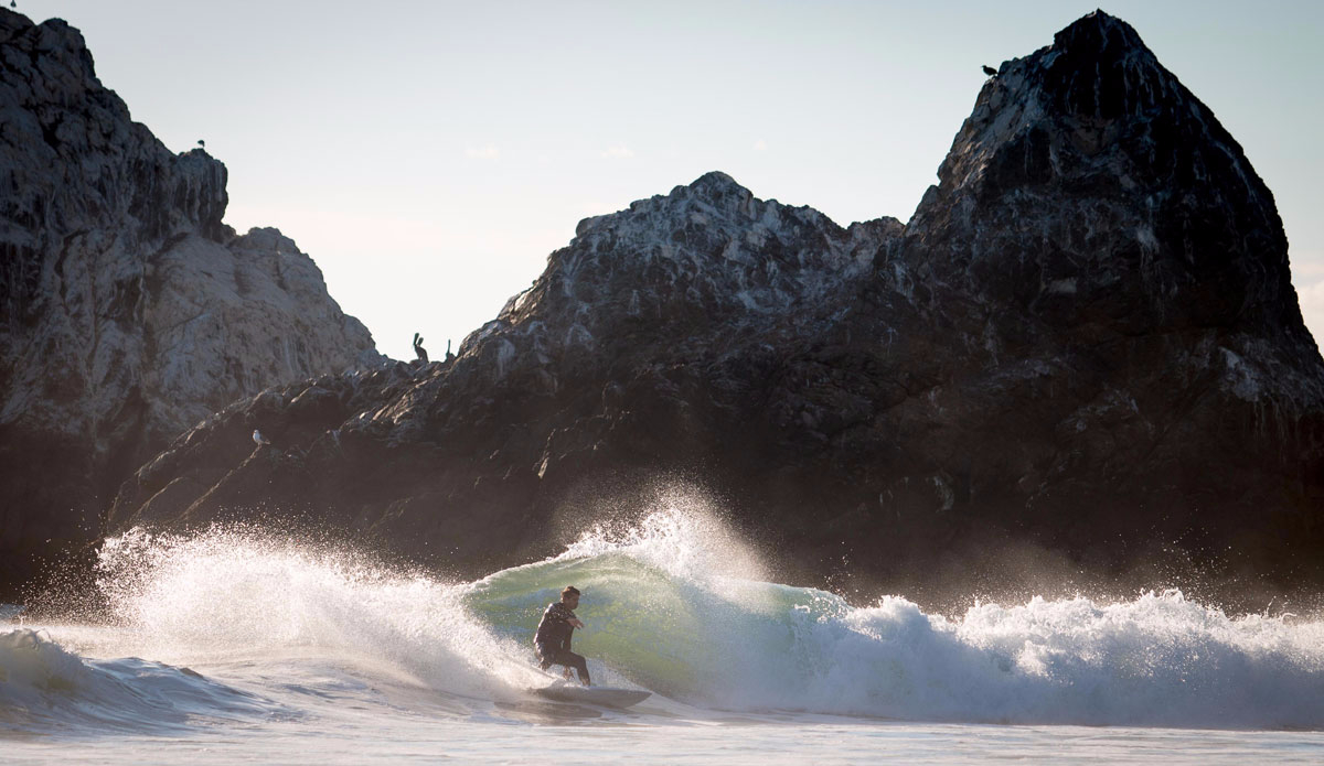 Ryan Seelbach a big turn on a small wave all to himself. Photo: <a href=\"https://instagram.com/snapsbyaragon/\">Alex Aragon</a>