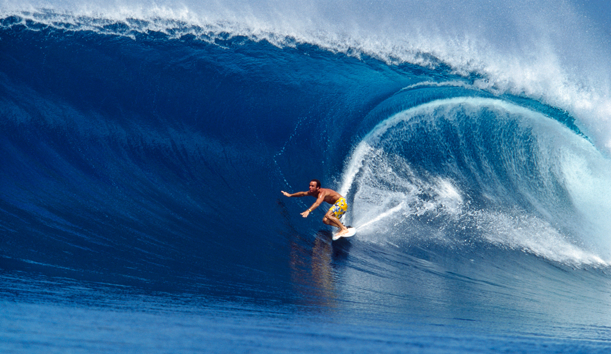 Shane Dorian at Hollow Trees, Mentawai Islands, Indonesia 2000. This was part of the Tomorrowland Trip for surfer magazine with Kelly Slater and an all-star cast. This was a cover surfer magazine for the trip. Image: <a href=\"http://www.artbrewer.com/\" target=\"_blank\">Brewer</a>