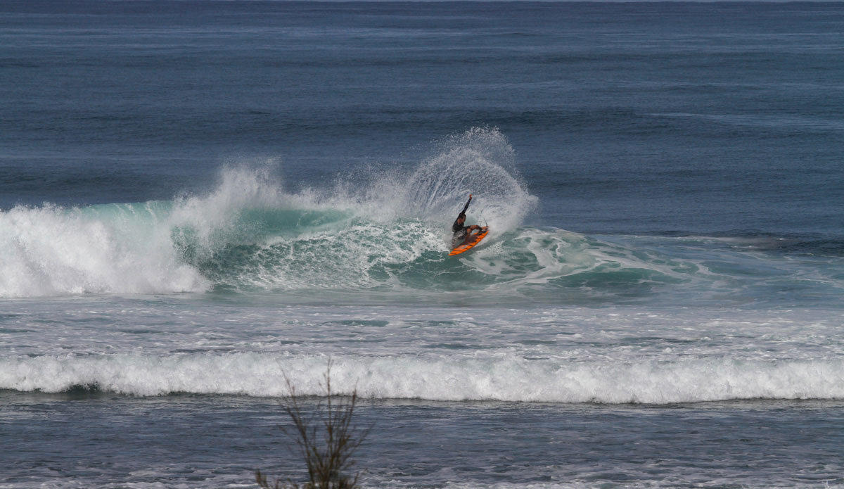 You have to be able to throw buckets when you have a board this loud. Photo: Chris Immler