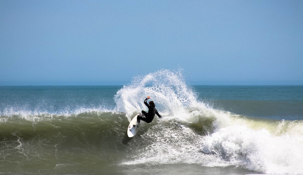 Noah Snyder shows the kids how it\'s done. Photo: John Streit