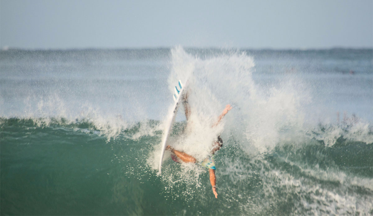 Julian Wilson fin blast. Photo: <a href=\"http://www.narrowpathmedia.com.au/#1\"> Andrew Carruthers</a>