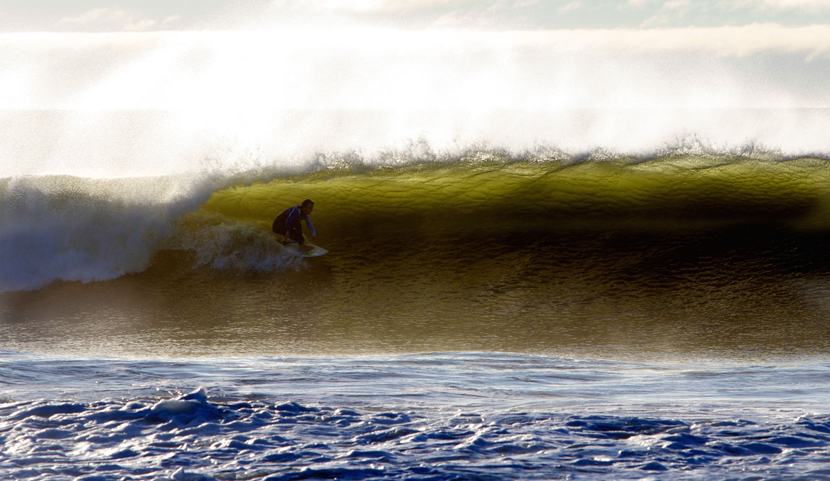 Clay Pollioni. What can I say about this man. Believe it or not, he used to hoot and holler at my every wave while he was a grom and now I\'m his biggest fan and will drop whatever I\'m doing to get a few shots of the most stylish, animated, friendliest surfer around. Clay has helped me to become a better photographer and always called me in the beginning and would say, \"Jumping in at the pier, tough light but good practice for you come on.\" Top 3 favorite surfer to shoot in NJ. Photo: <a href=\"http://bencurriephoto.zenfolio.com/\">Ben Currie</a>