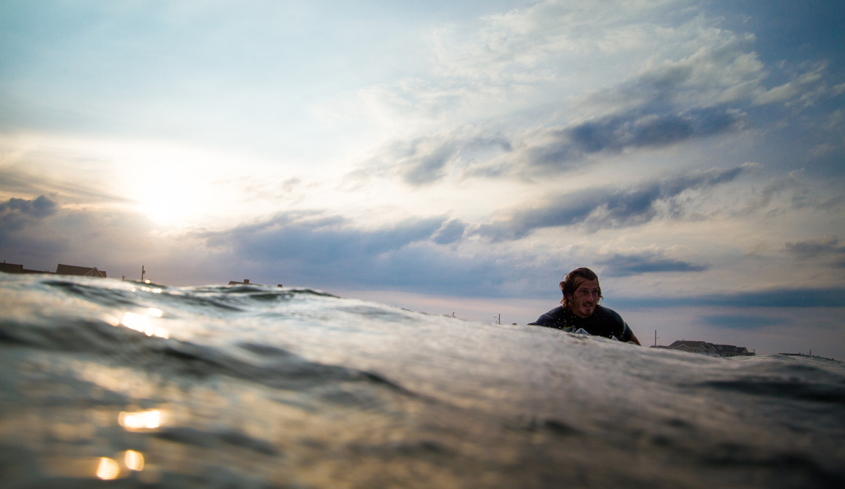 Clay paddling back out as we talk about the shot we just got. He asks me, \"how close to fill the frame or how close do you want me or what kinda shot are you looking for?\" We have been shooting 7 days straight here and I\'ve never seen work ethic like this kid\'s, and I have to say it makes the transition from land to water that much easier. Most pro surfers should know about good lighting and bad lighting. Clay does and that makes for a great shoot. Photo: <a href=\"http://bencurriephoto.zenfolio.com/\">Ben Currie</a>