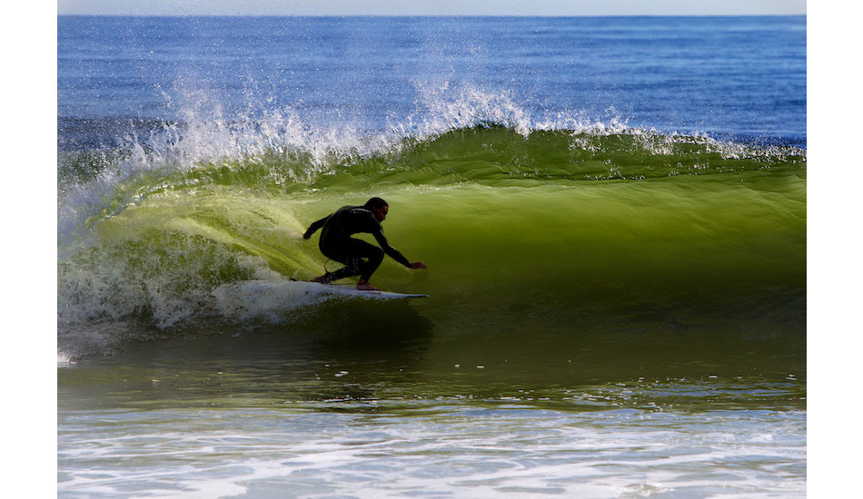 Ryan Russo on a beauty from this morning. Photo: <a href=\"http://bencurriephoto.zenfolio.com/\">Ben Currie</a>