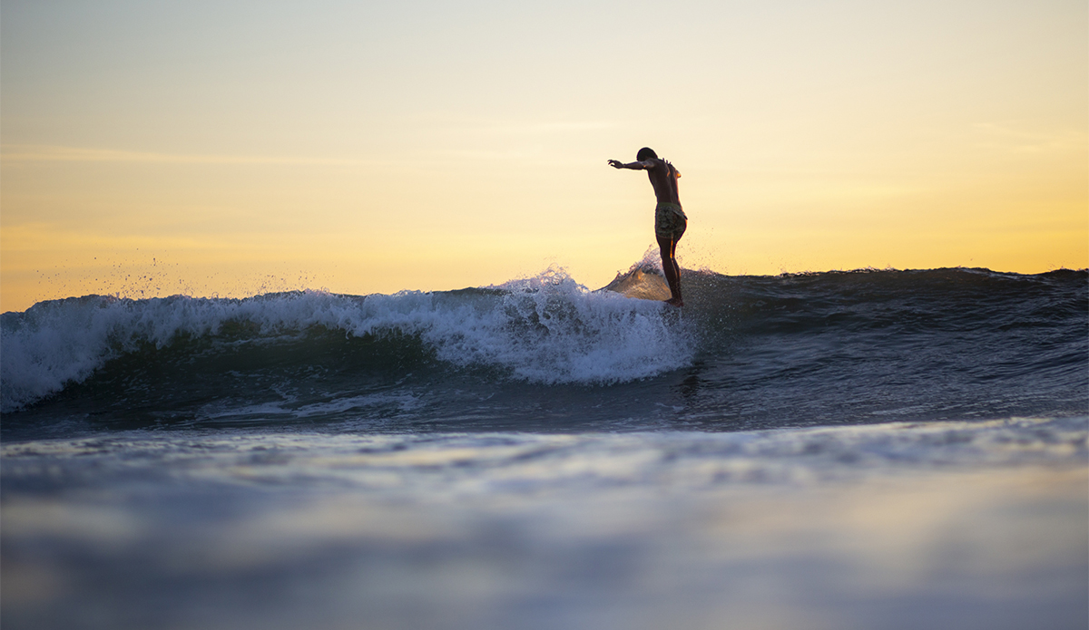 Kaniela Stewart made a statement with his powerful turns and forever hang heels. Photo: Keoki Saguibo