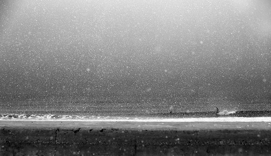 Mike Moran snow flurry surf at The Wall, New Hampshire. Photo: <a href=\"http://www.briannevins.com/\" target=\"_blank\">Brian Nevins</a> from <a href=\"http://www.theinertia.com/surf/winter-surfing-in-new-hampshire/\" target=\"_blank\">Frigid Winter Surfing in New Hampshire</a>