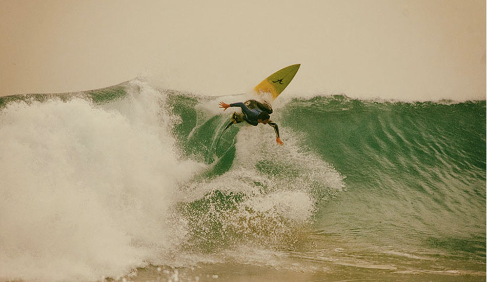 Local boy Francisco Canelas hitting the lip on a set wave that looks more like G-Land\'s Money Trees. Photo: <a href=\"http://joaobracourt.com/\" target=\"_blank\">Joao Bracourt</a> from <a href=\"http://www.theinertia.com/surf/southern-portugal-steals-nazares-thunder/\" target=\"_blank\">Southern Portugal Steals Nazaré\'s Thunder</a>