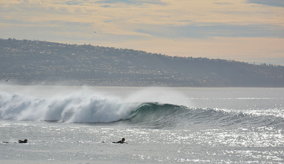 Winter paddle out. Photo: <a href=\"http://www.mikearonesty.com/\">Mike Aronesty</a> from <a href=\"http://www.theinertia.com/surf/an-el-porto-winter/\" target=\"_blank\">An El Porto Winter</a>