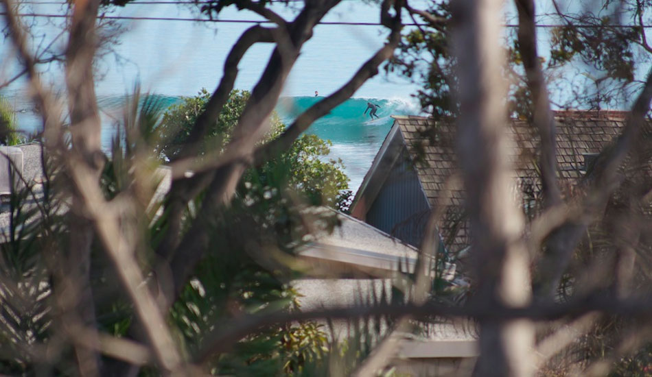 Through the trees. Photo: <a href=\"http://www.milesjackler.com/\">Miles Jackler</a> from <a href=\"http://www.theinertia.com/surf/the-california-collection-photos-from-an-amazing-stretch-of-swell/\" target=\"_blank\">The California Collection: Photos from an Amazing Stretch of Swell</a>