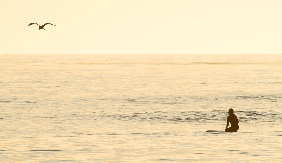 My wife Val, paddling back out into the serenity. Photo: <a href=\"http://lowtiderising.com/\">Aroyan</a> from <a href=\"http://www.theinertia.com/surf/the-real-winter-wonderland-january-in-california/\" target=\"_blank\">The Real Winter Wonderland: January in California</a>