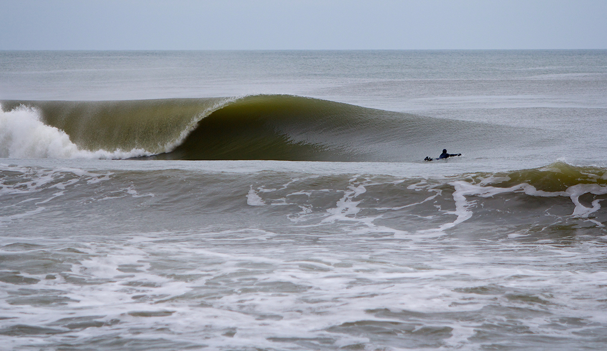 Here\'s a photo from February 28, 2013 of my good friend Mike Best caught staring into one of the best formed waves I\'ve ever seen here in New Jersey to date. Photo: <a href=\"http://bencurriephoto.zenfolio.com/\">Ben Currie</a>