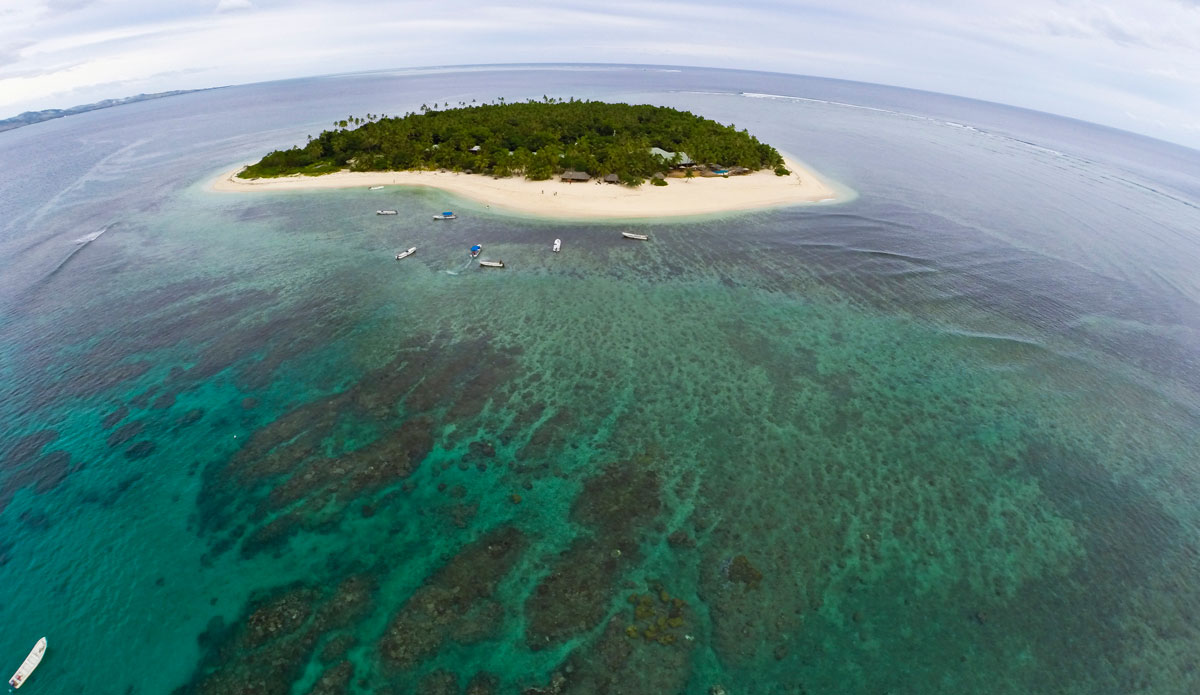 Tavarua.  The heart shaped island so famous for its world class \"private\" surf spots like Cloudbreak and Restaurants.   It\'s still private, but the breaks are now open for everyone to enjoy.  Book your travel early if you plan on trying to get a room.  The entire Island is only 29 acres.   Photo: <a href=\"http://www.bobridges.com/\">Bo Bridges</a>