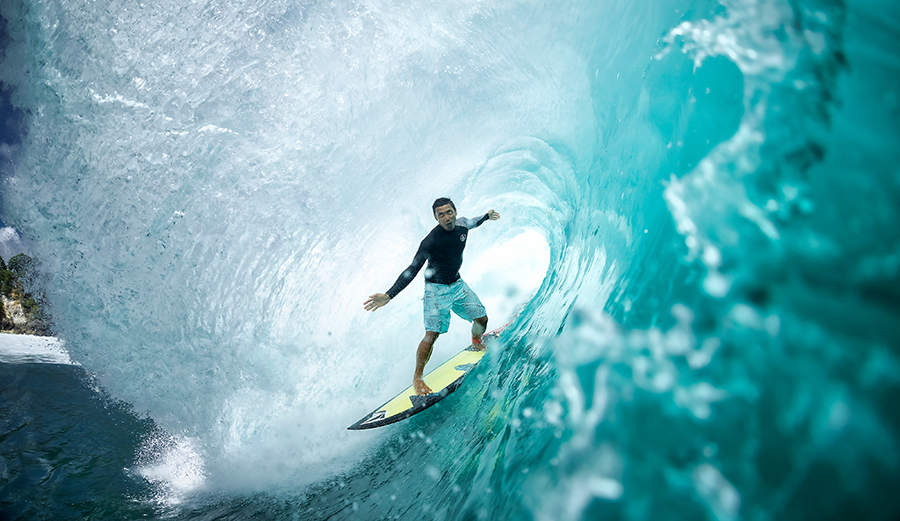 Two-time winner of the Rip Curl Padang Padang Cup and still the Gerry Lopez of Bali, style master Made Winada Adi Putra serves as an inspiration both in and out of the water. “A father must teach by example,” he says. “But we must not forget to be an example to ourselves”. 