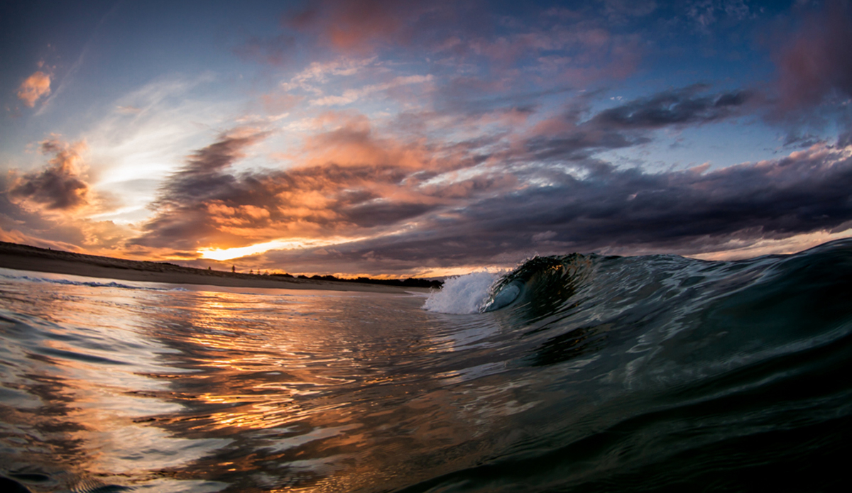 Color explosion on sunset at Tuncurry Beach, NSW. Photo: <a href=\"http://brentonderooy.com/\">Brenton de Rooy</a>