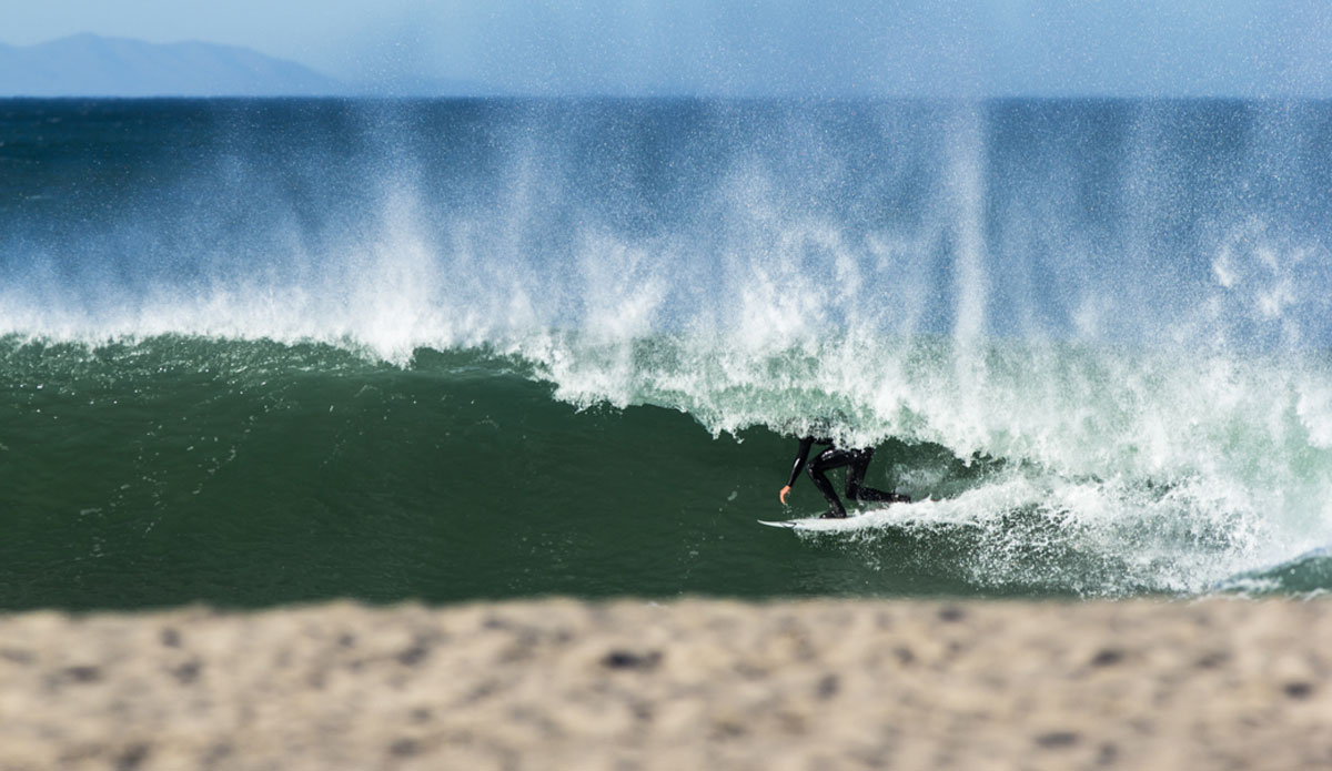 Hunter Martinez on a morning where the Santa Ana winds were very present. Photo: <a href=\"http://www.kincaidcliffordphotography.com/\"> Brian Clifford</a>