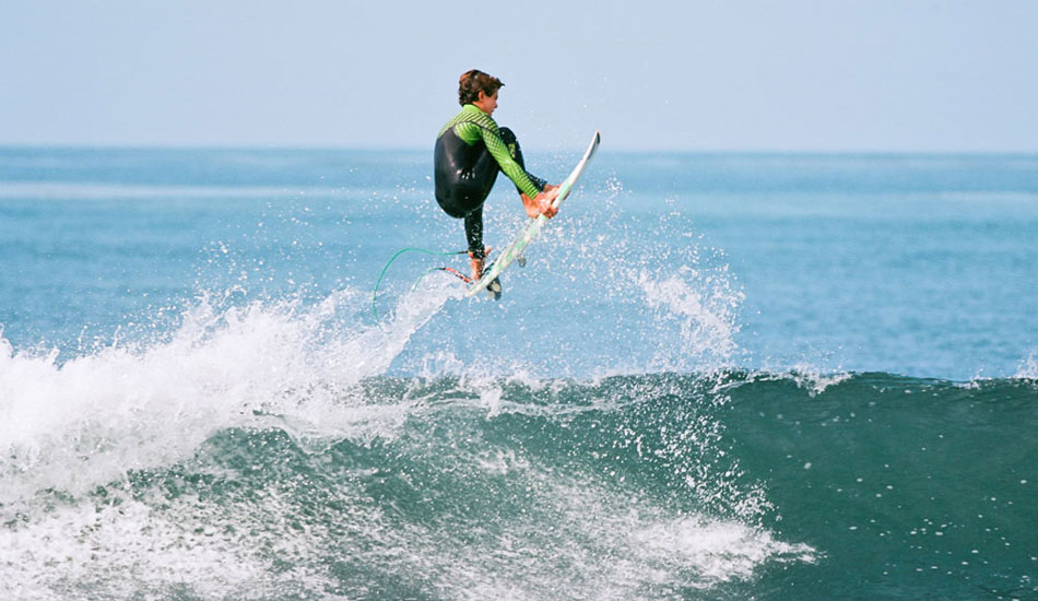 Grom Cole Houshmand + double rail grab air at Lowers. Photo: <a href=\"http://iambrooks.com/\" target=_blank>Brooks Sterling</a>