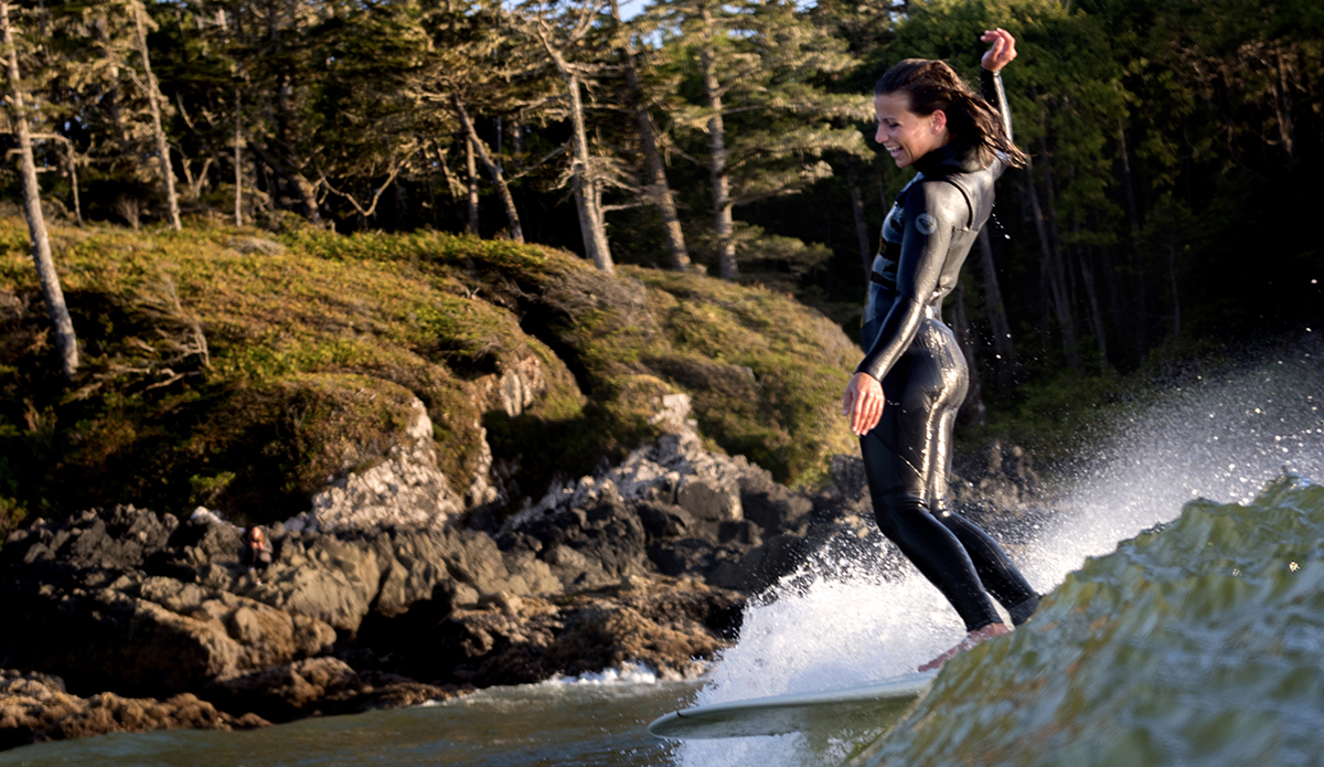 Morgan Mcintosh surfs on May 22, 2016. (Bryanna Bradley)