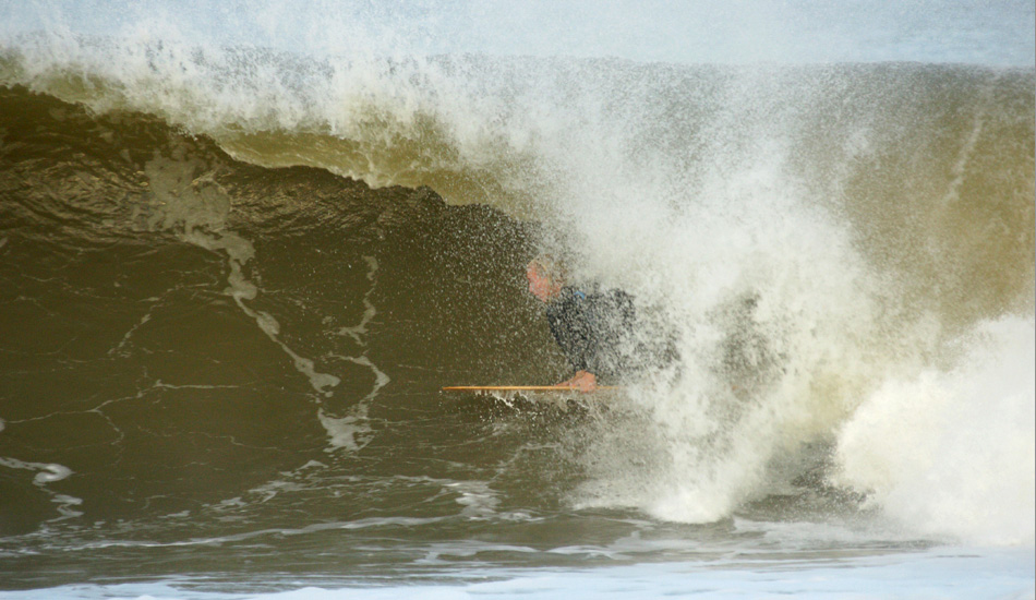 Remi Petersen is one of Steven Sawyer’s best friends, and if you go to J Bay chances are one of these two screw-foots will be in the water tearing apart the wave, Here he is in a serious Alaia pit. Photo: <a href=\"http://expressionsaufrichtig.tumblr.com\">Jared Aufrichtig</a>