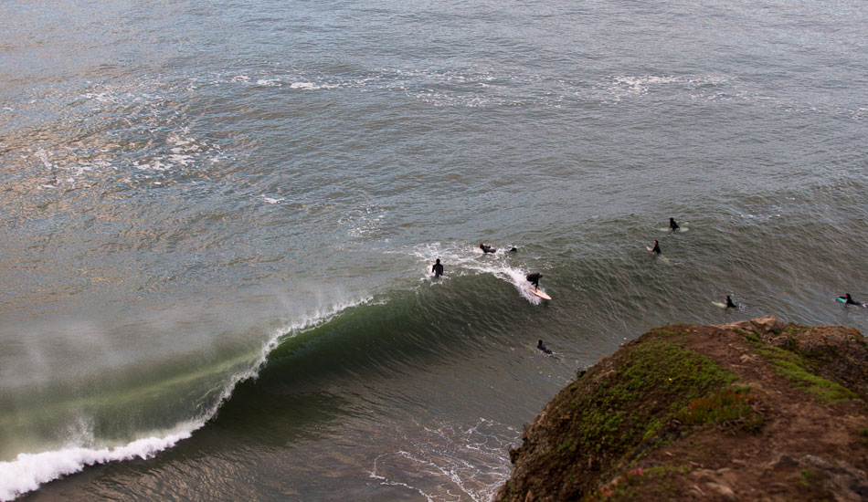 This swell generated some perfection if you weren\'t deterred by the odd crowd. Photo: Matt O\'Brien