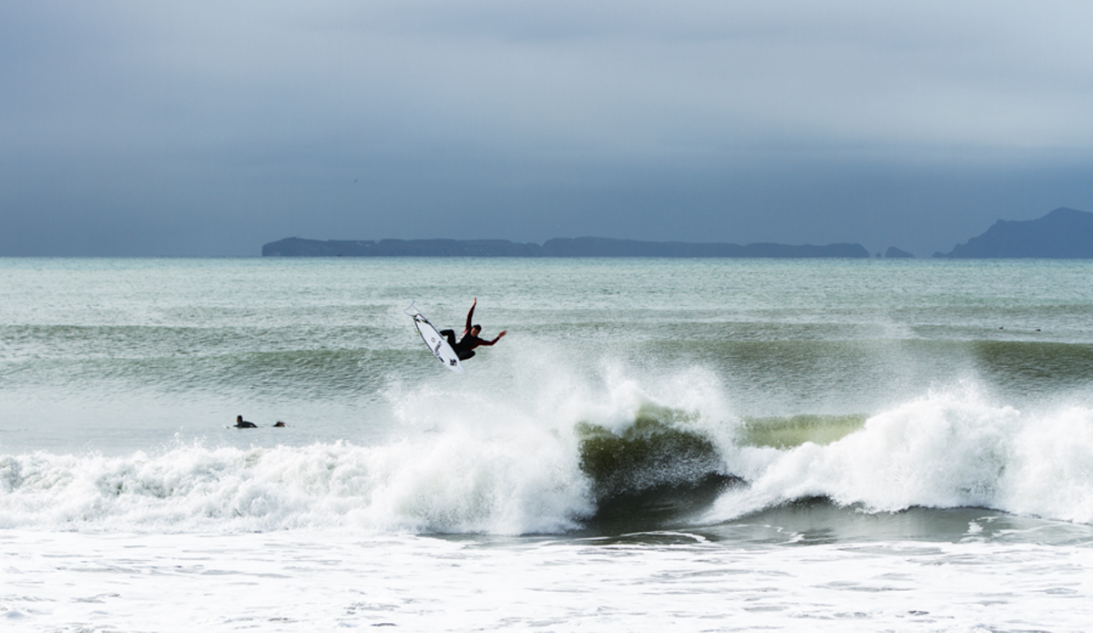 Dane Reynolds going for broke. Photo: <a href=\"http://www.kincaidcliffordphotography.com/\"> Brian Clifford</a>