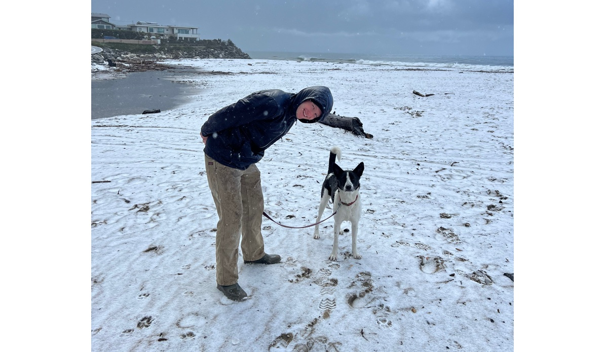 \"Snow\" on Twin Lakes Beach in Santa Cruz. Photo: Dylan Linde