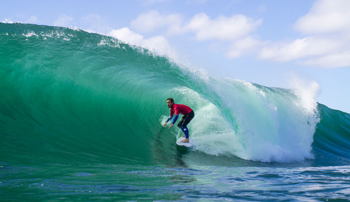 Koby Abberton tucking into a spot he\'s very familiar with. Photo: <a href=\"http://www.redbullcapefear.com/\"> Red Bull</a>