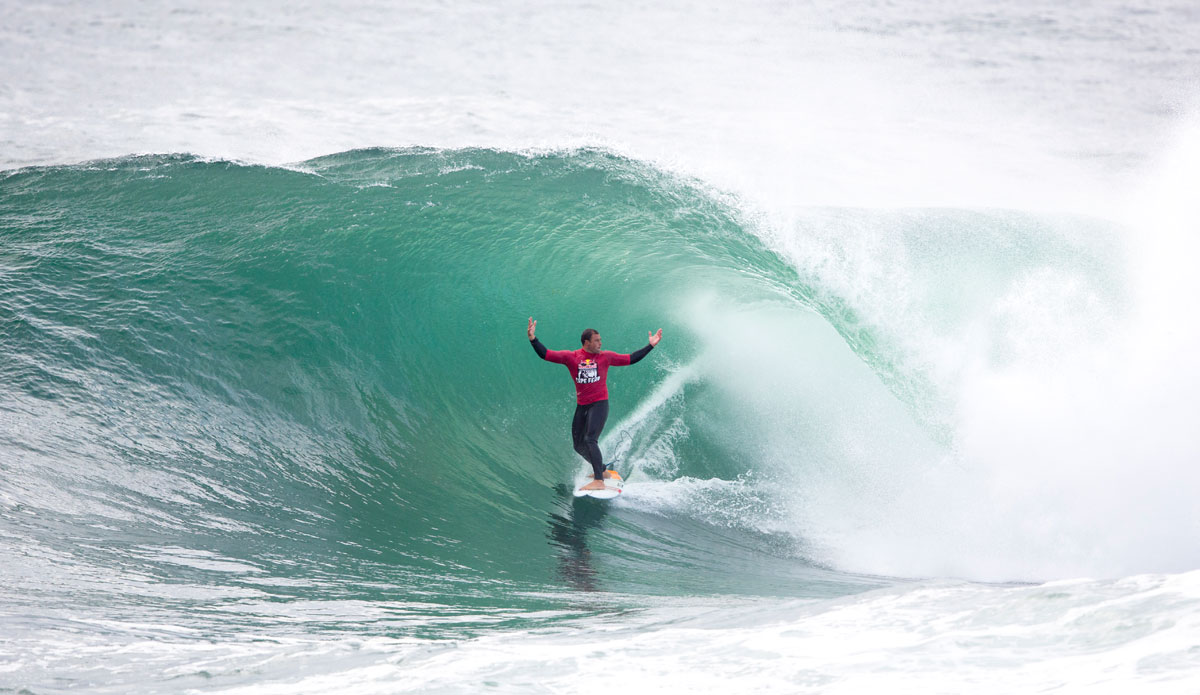 Ryan Hipwood, celebrating. Photo: <a href=\"http://www.redbullcapefear.com/\"> Red Bull</a>