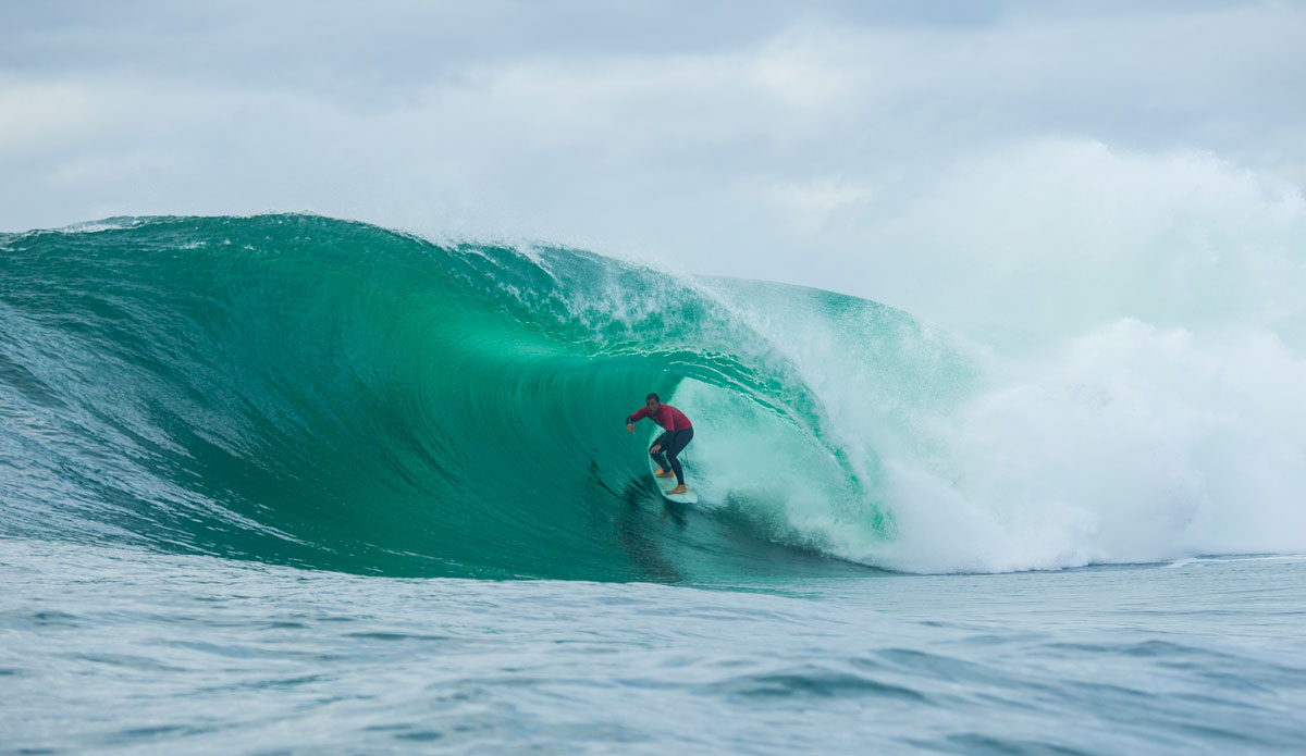 Ryan Hipwood, looking comfortable in a place where no one is comfortable. Photo: <a href=\"http://www.redbullcapefear.com/\"> Red Bull</a>