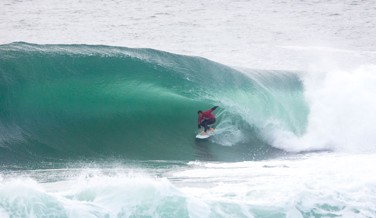 Ryan Hipwood under the lip. Photo: <a href=\"http://www.redbullcapefear.com/\"> Red Bull</a> 