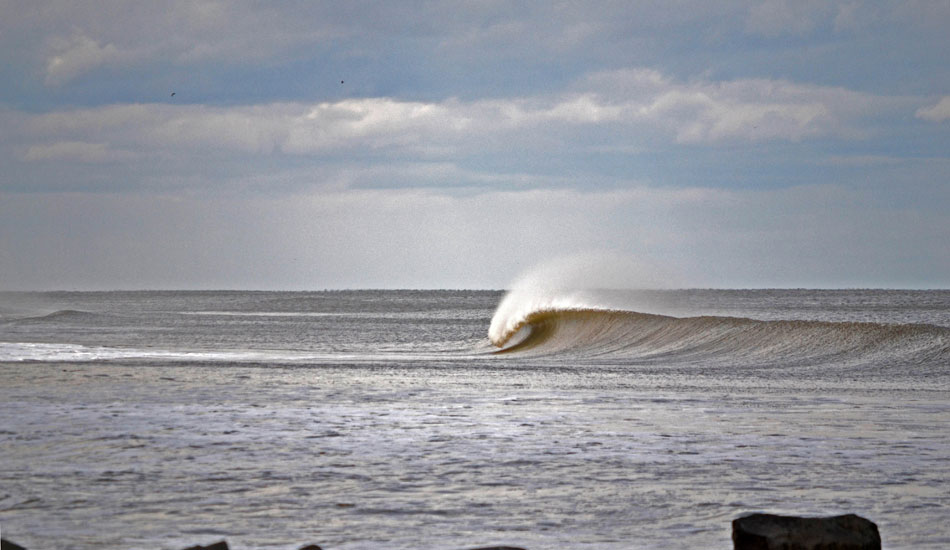 Out-of-the-blue nugs are the best when filming on the beach because they bring a preview of the true beauty before the set rolls in on the break. Photo: Chris Centrella