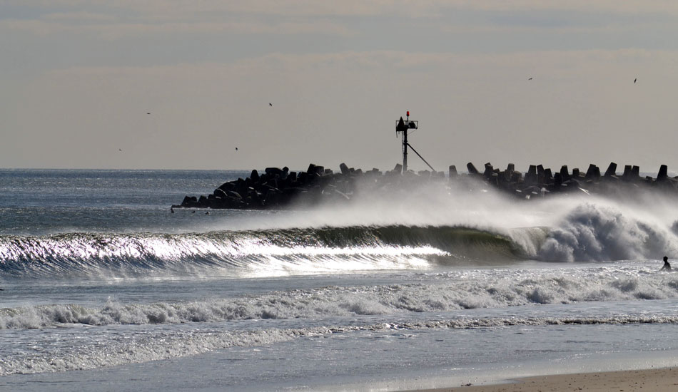 This wall protected the rest of the ocean from intruders, only welcoming surfers. Photo: Chris Centrella