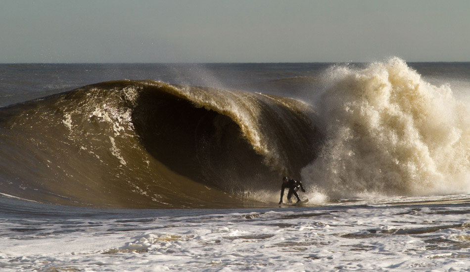 Shane Hueth on by far the biggest wave of the day. Photo: <a href=\"http://christor.photoshelter.com/\" target=_blank>Christor Lukasiewicz</a>