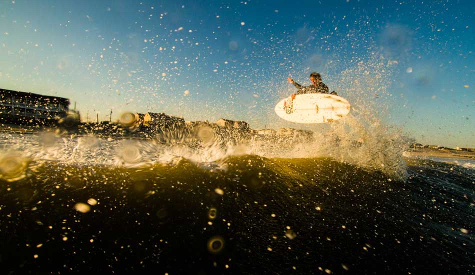 Randy Townsend going big at his home break. Photo: <a href=\"http://christor.photoshelter.com/\" target=_blank>Christor Lukasiewicz</a>