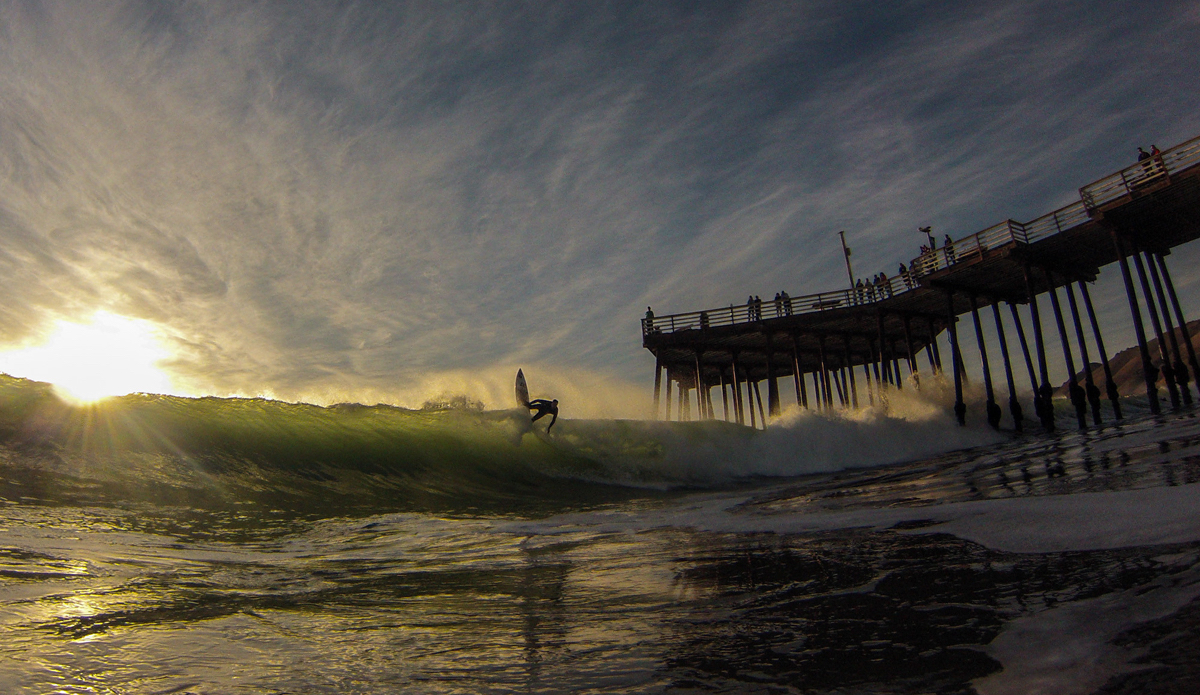 Light offshore breezes and cloud textured skies made for fun conditions. Photo: <a href=\"http://www.colinrothphoto.com\">Colin Roth</a>