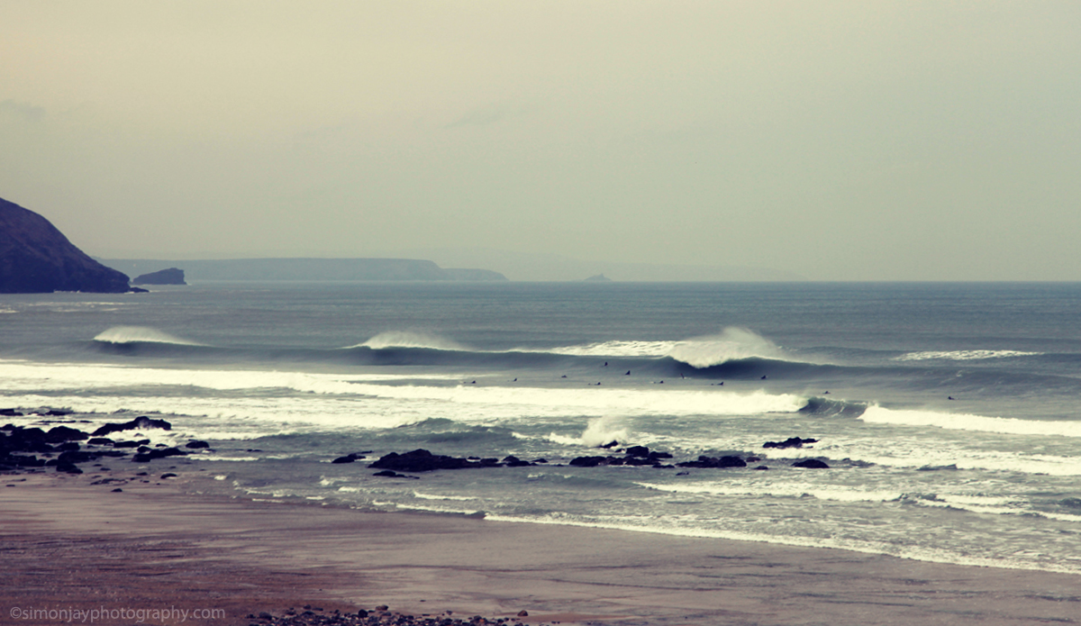 I was at the beach with my family doing a beach clean for Surfers Against Sewage and the waves were epic.  Squeezed in a few shots in between litter picking. Photo: <a href=\"https://plus.google.com/102308141752801627777/posts\"> Simon Rickwood</a>