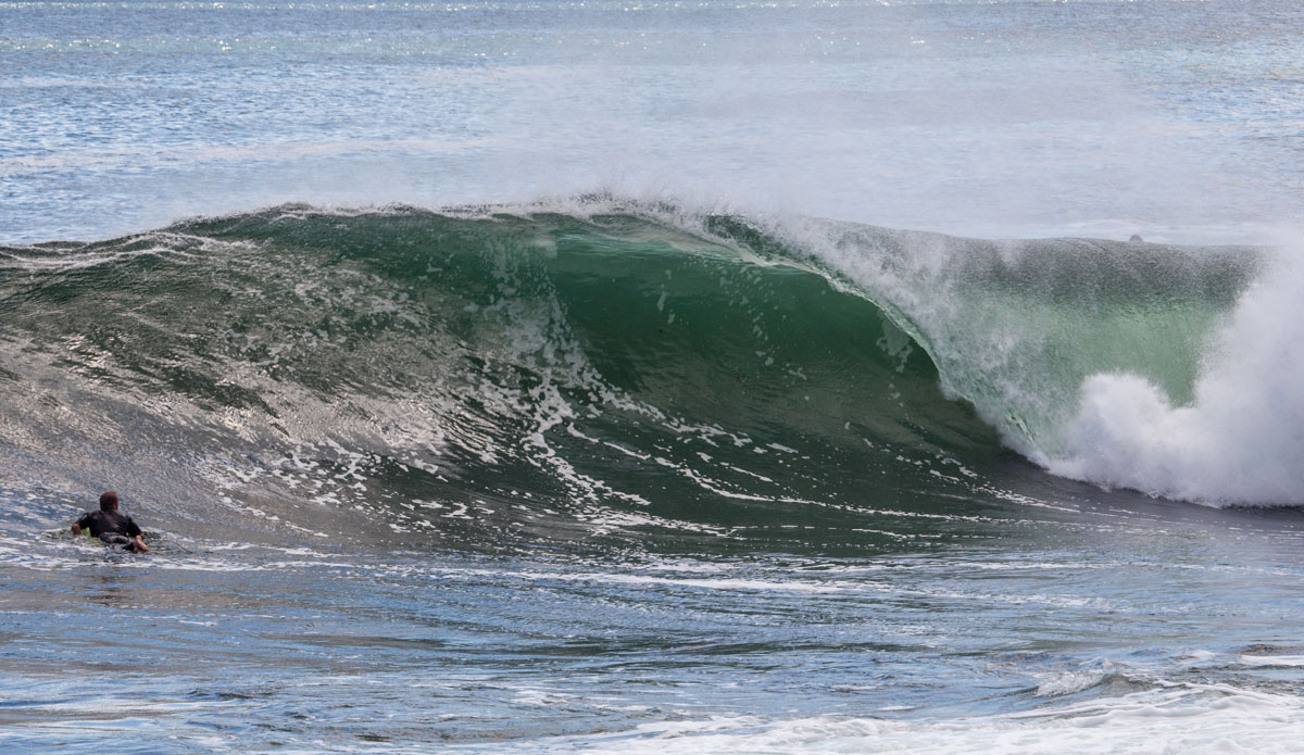 Mike Gleason staring down the throat of a Cristobal barrel. Photo: <a href=\"http://www.jwdproductions.com/\"> Joey Dwyer</a>