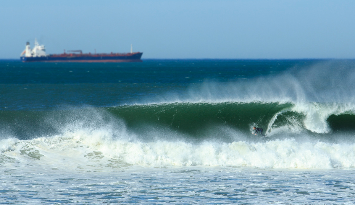 Mark likes to go to Baja because it’s a real place with historical culture. He loves the drive to the beautiful ocean there. It offers him an amazing playground only one hour south of his home. His favorite spots to surf are the beachbreaks and points, with no crowds and the raw power of North swells. Photo by: Damian Davila