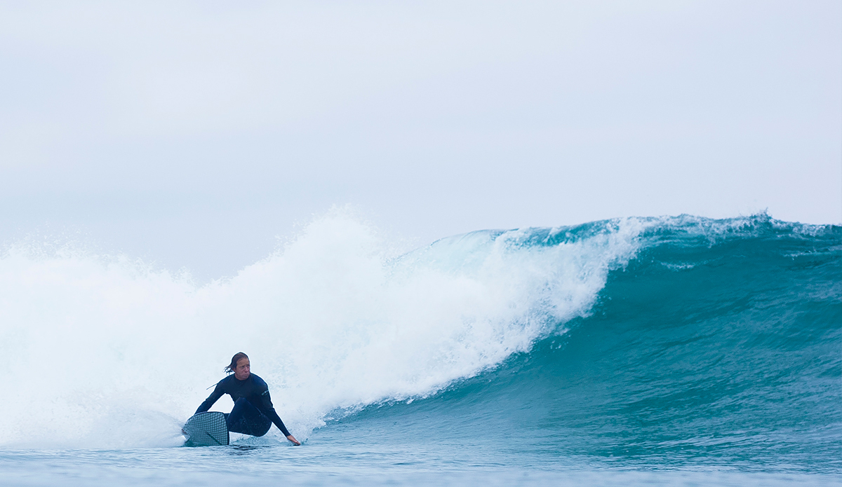 This was on a cloudy, Summer day just out front of my house in Baja where we met a few years earlier. To this day, he still comes and visits me regularly to surf and shoot. Photo by: Damian Davila