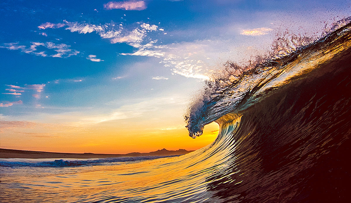 Also another sunrise in Baja Sur. I love this place. It\'s so beautiful to shoot. Warm water, barrels, awesome people... what else can I ask for? Photo By: Damian Davila