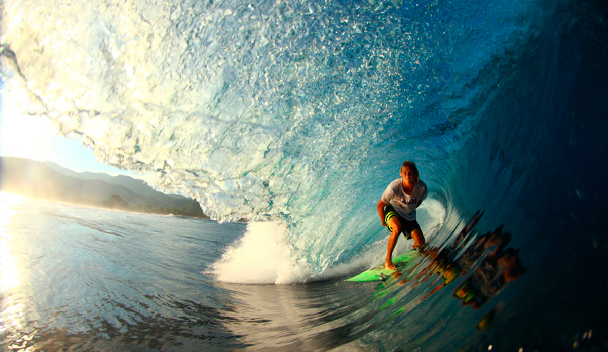 Koa Smith, deep in hiding. Photo: <a href=\"http://www.danegrady.com/#s=0&mi=1&pt=0&pi=1&p=-1&a=0&at=0\"> Dane Grady</a>