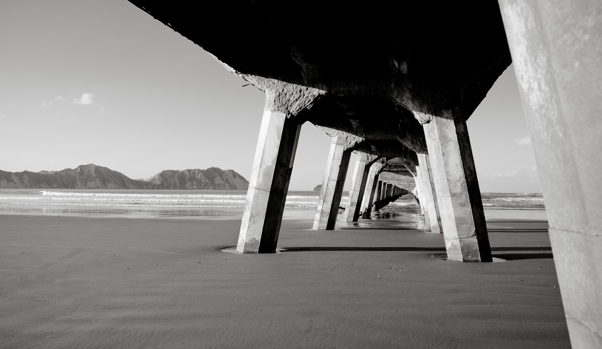 Big Pier black and white.