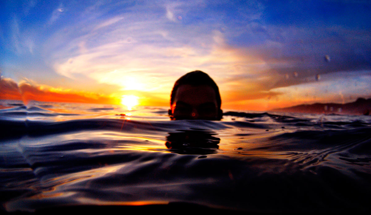 Messing around with no waves at sunset. Photo: <a href=\"http://instagram.com/danny_nieves\"> Danny Nieves</a>